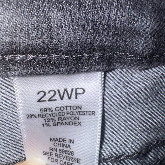 Gray LOGO by Lori Goldstein Ankle Jeans 22 WP Petite - Picture 3 of 6
